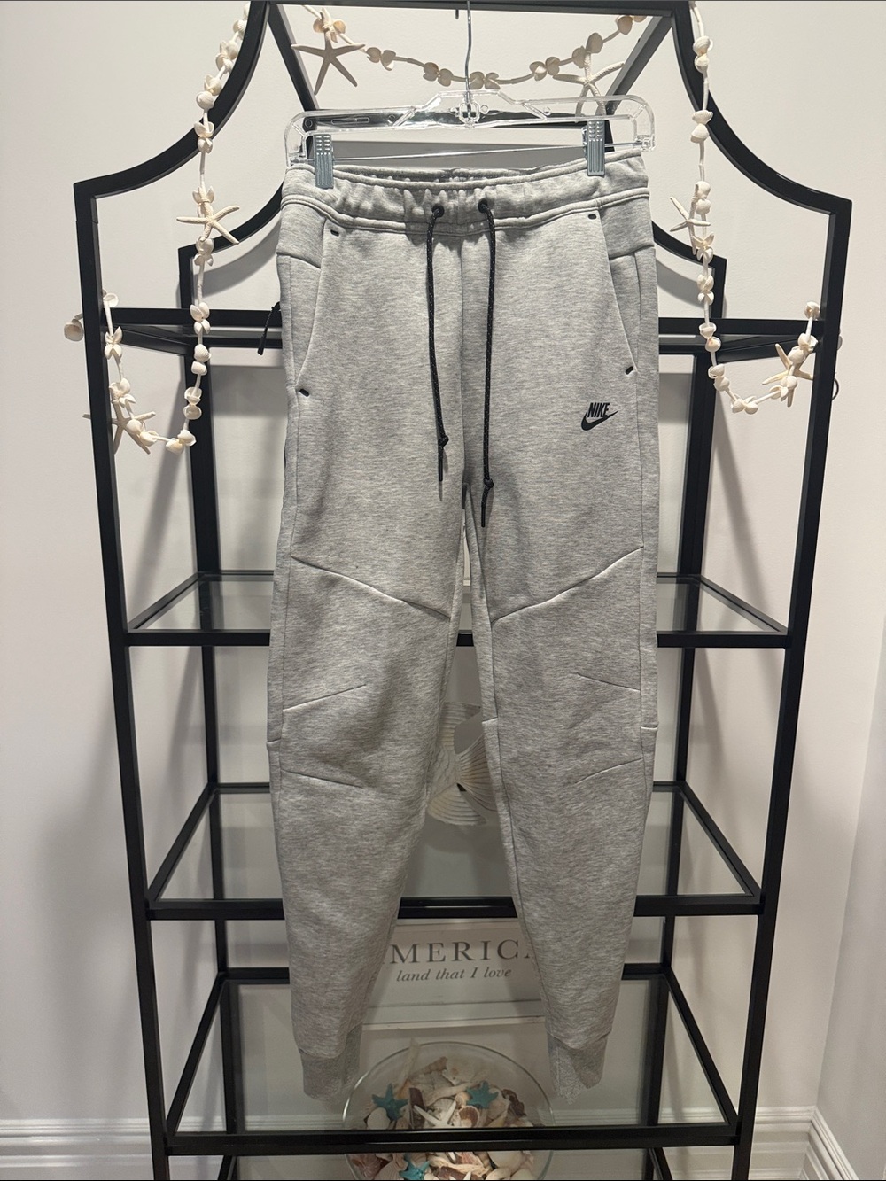 Nike Grey Jogger Sweatpants with Black Drawcord